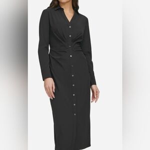 NWT DKNY Black Long Sleeve Dress